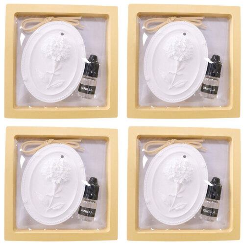 4PK LVD Ceramic/Plastic Scented Hanger w/ Vanilla Oil Wardrobe Freshener Large