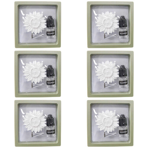 6PK LVD Ceramic/Plastic Scented Car Clip w/ Garden Oil Air Freshener