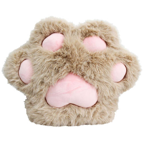 LVD Paw Print Shaped Decorative Home Cushion Pillow 46x41x10cm Brown