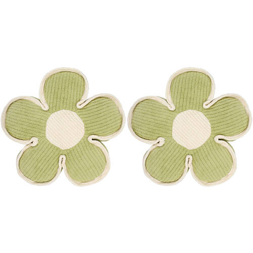 2x LVD Polyester Flower Cushion Pillow Kids/Childrens Room/Lounge Decor Green