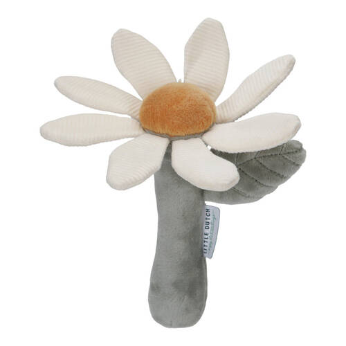 Little Dutch Little Farm Rattle Flower Baby/Infant Toy 0m+ Grey