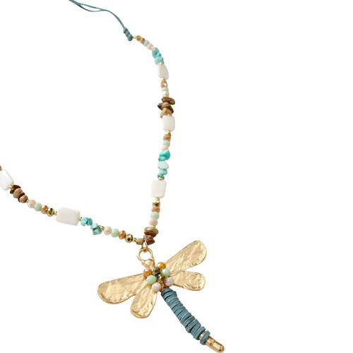 LVD Necklace w/ Dragonfly Pendant Home Decor 86cm - Delilah