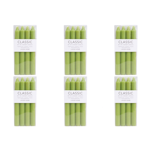 6x 4pc LVD Dinner Candles Moss Decorative Tableware/Serveware