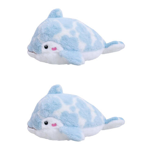 2PK LVD Soft Plush Spottie Dolphin Kids Stuffed Animal Toy 29x18cm Blue