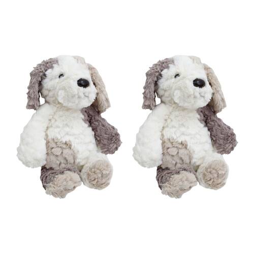 2PK Lavida Polyester Kids/Children Soft Cuddly Plush Toy Puppy Milkshake 27x14cm