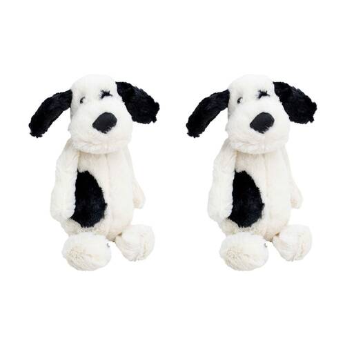 2PK Lavida Polyester Kids/Children Soft Plush Cuddly Toy Oreo Puppy 30x12cm