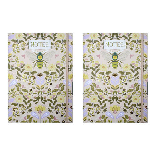 2PK LVD Bee Folk A4 Padfolio Writing Stationery 22x30cm