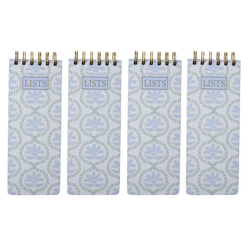 4PK LVD Vintage List Pad/Notepad Writing Stationery 8.5x23cm
