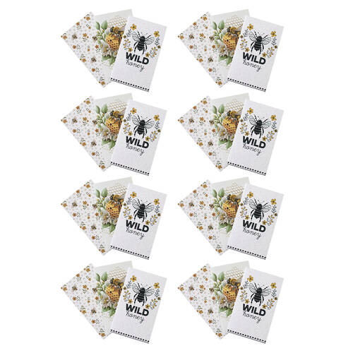 8x 3pc LVD Bees Notebooks Writing Stationery 10.5x18cm