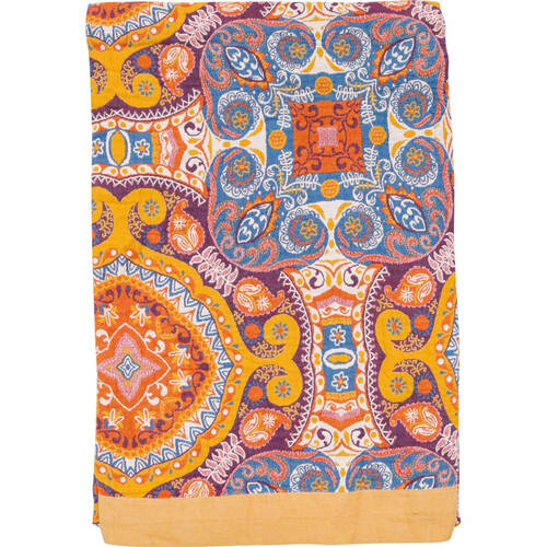 LVD 100% Cotton Paisley Print Throw Decor Blanket 230x200cm Arabella