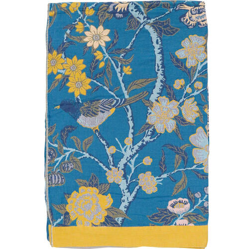 LVD 100% Cotton Floral Print Throw Decor Blanket 230x200cm Aurelia