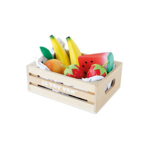 Le Toy Van Honeybake Smoothie Fruit in Crate REVAMP 2024 Wooden Toy 2y+