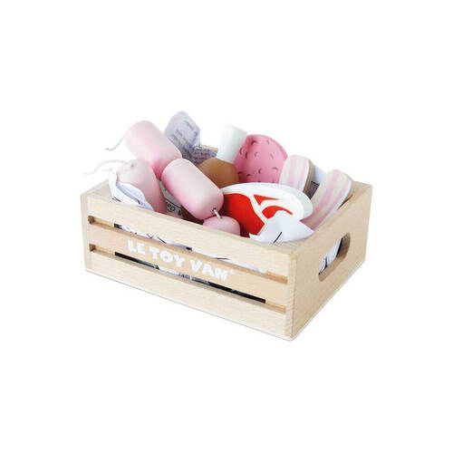 Le Toy Van Honeybake Market Meat in Crate Wooden Toy 2y+