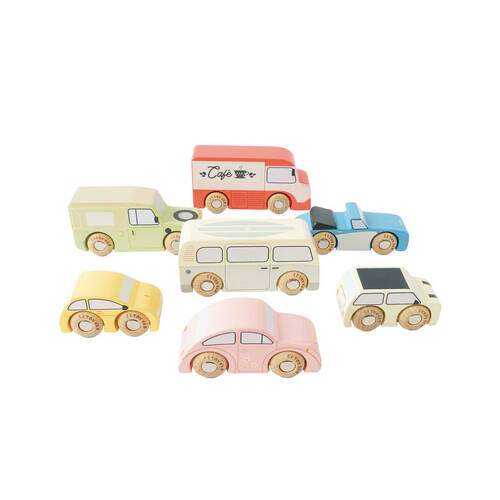 7pc Le Toy Van Wooden Vintage Cars Kids/Children 3y+