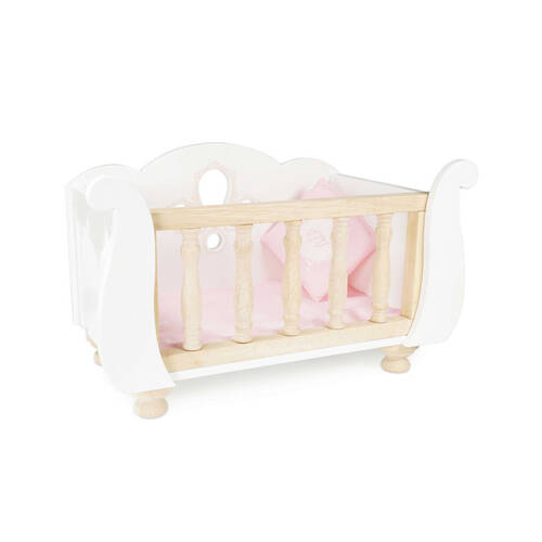 Le Toy Van Kids Wooden Cot Doll Furniture Accessory Up to 30cm 3y+/42x24x24cm