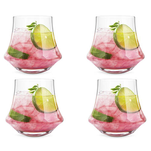 4pc Final Touch Revolve DOF Glass Set Drinkware - Clear