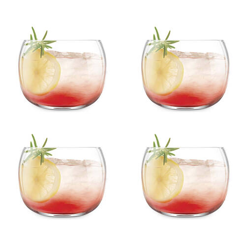 4pc Final Touch Revolve Gin Glass Set Drinkware - Clear