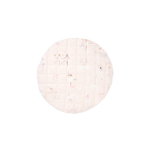 Linen House Kids 120cm Cotton Swan Lake Play Mat Round Pink
