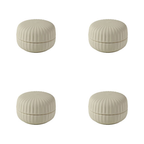 4PK Linen House Macaron Natural Votive Candle Holder 7cm - Brown