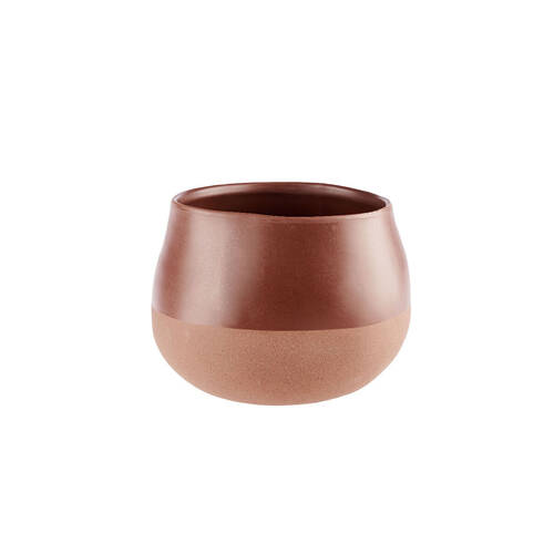 Linen House Nakia Clay Planter Pot 20cm Home Decor - Brown