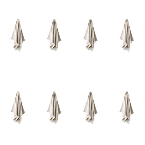 8PK Linen House Aria Sand Cotton/Bamboo Face Washer 33x33cm - Natural