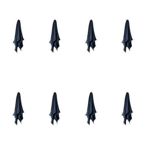 8PK Linen House Aria Slate Cotton/Bamboo Face Washer 33x33cm - Blue