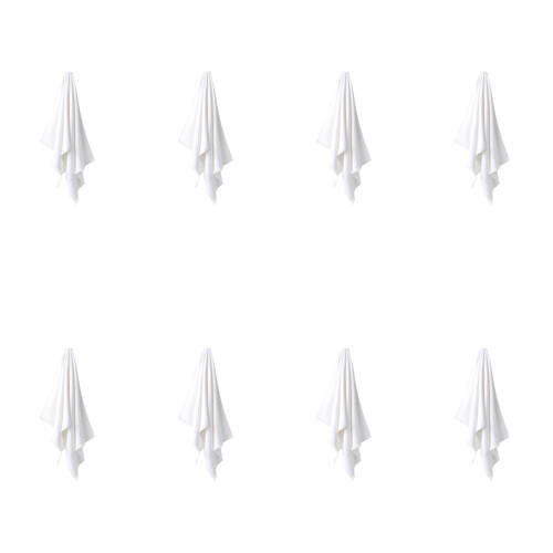 8PK Linen House Aria Cotton/Bamboo Face Washer 33x33cm - White