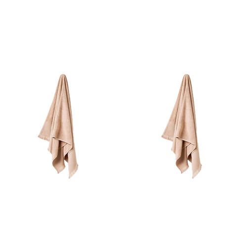 2PK Linen House Aria Nude Cotton/Bamboo Bath Towel 69x139cm - Pink