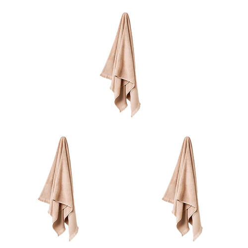 3PK Linen House Aria Nude Cotton/Bamboo Hand Towel 40x71cm - Pink