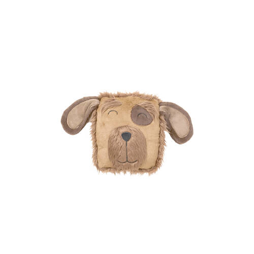 Linen House Kids Scruffy Freddy Plush Toy Cushion 28x27cm - Brown