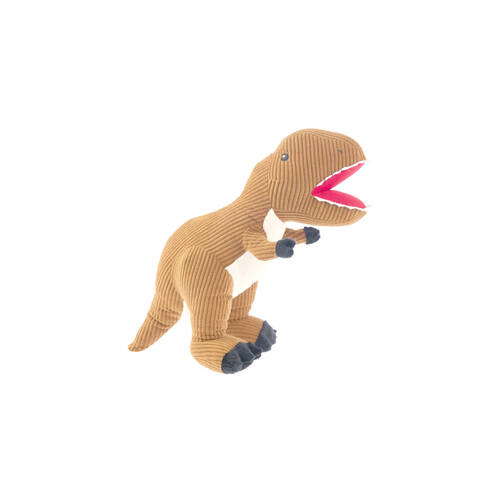 Linen House Kids Tex T-Rex Plush Toy Cushion 52x50cm - Brown