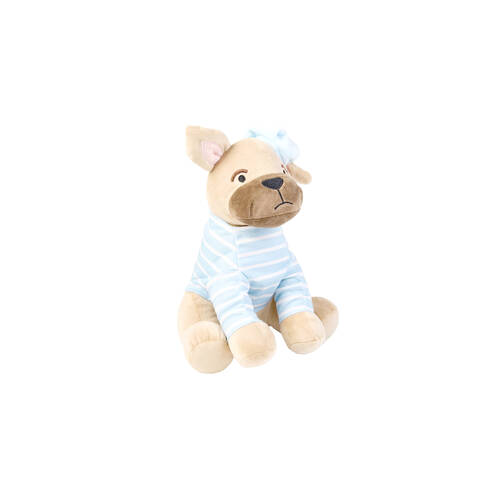 Linen House Kids 24x27cm Felix the Frenchie Novelty Cushion Blue