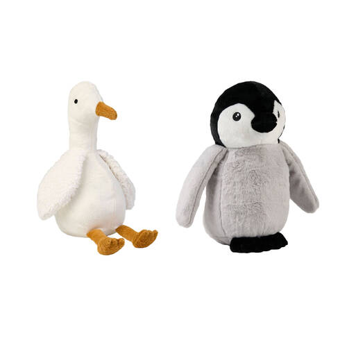 2pc Linen House Kids Pipa Penguin and Gilbert Goose Novelty Cushions Set