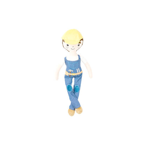 Linen House Kids 20x70cm Eddie the Tradie Novelty Cushion Blue