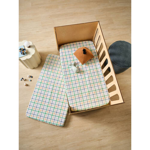 Linen House Kids Cot Playground Fitted Sheet Set 100x135cm - Green