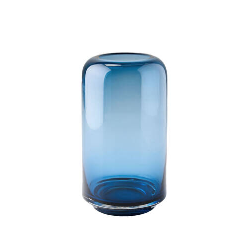 Linen House Penny Indigo Glass Vase 25cm Home Decor - Blue