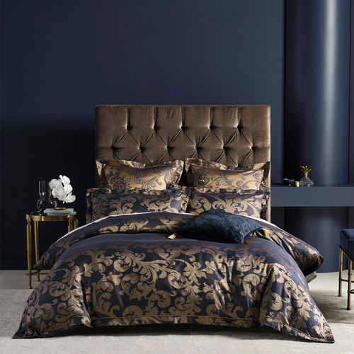 Grace by Linen House Verity Queen Quilt Cover Set - Navy