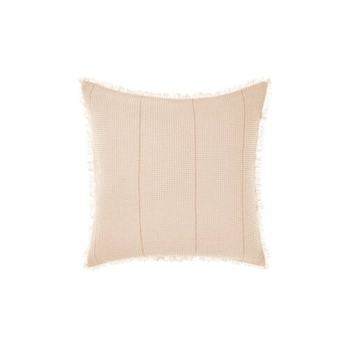 Linen House Galicia European Blue/Sand Pillowcase 65x65cm - Pink