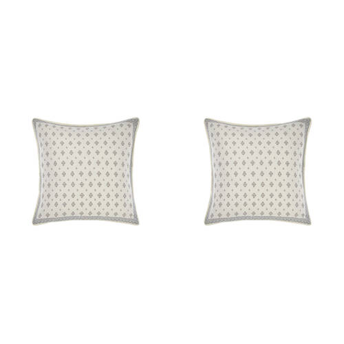 2PK Linen House Avene Cloud European Cotton Pillowcase 65x65cm - Blue