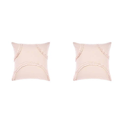 2PK Linen House 65x65cm Cotton Gianna Pink European Pillowcase