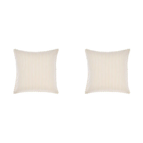 2PK Linen House Chica European Pillowcase 65x65cm - Natural 