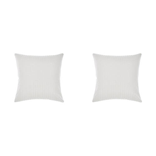 2PK Linen House Ferrara White European Pillowcase 65x65cm - White