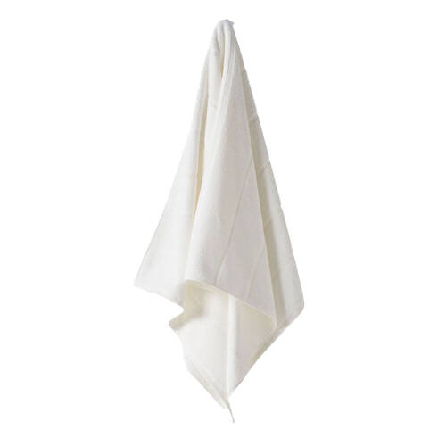 Linen House Velour Stripe Cotton Bath Mat 60x80cm - White