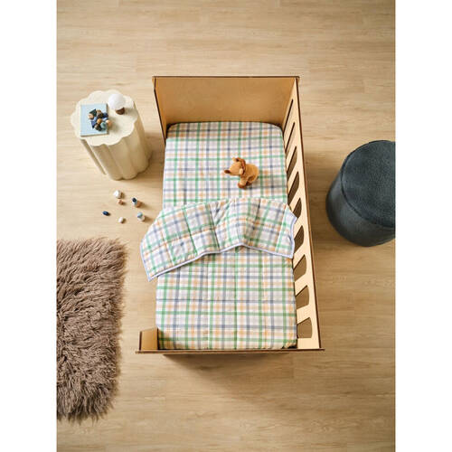 Linen House Kids Cot Playground Coverlet 100x120cm - Green 