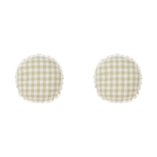 2PK Linen House Cotton Tavola Oatmeal 45cm Round Cushion - Natural