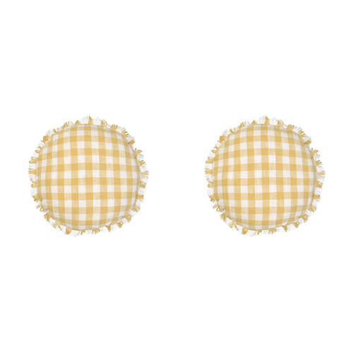 2PK Linen House 45cm Tavola Daffodil Seat Cushion Round
