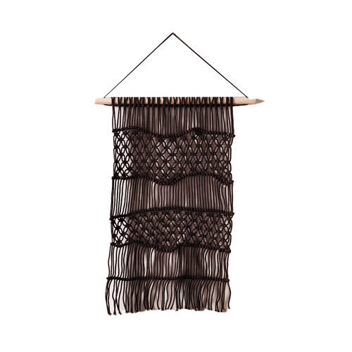 Linen House Farah Espresso Woven Wall Hanging Decor 50x65cm - Brown