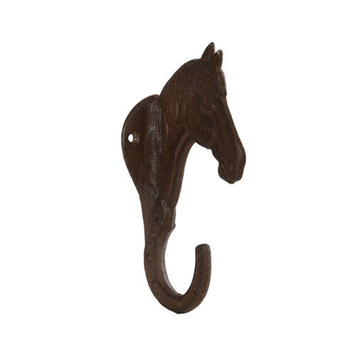 Esschert Design Cast Iron Horse Wall Hook Indoor/Outdoor Decor 19.9cm Black