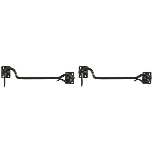 2PK Esschert Design Iron Door Hook Indoor/Outdoor Home Decor Large 26.2cm Black