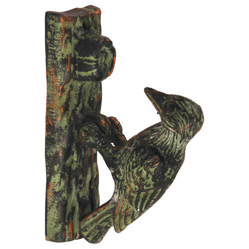 Esschert Design Cast Iron Door Knocker Woodpecker Outdoor Decor 16.3cm Black
